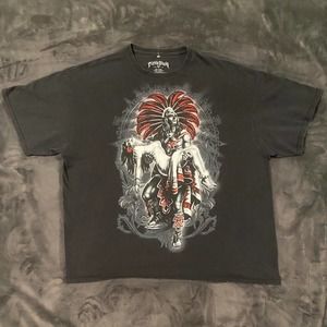 Y2K Fifth Sun Tribal Warrior Tee Shirt